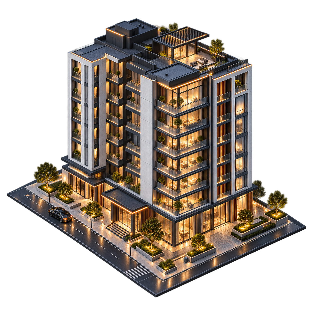 Isometric building model